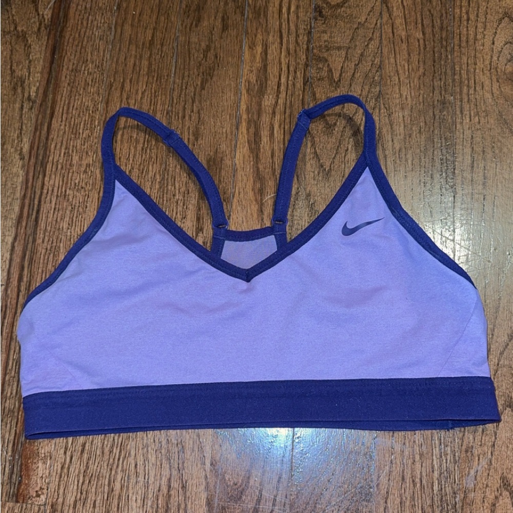 Nike Lavender Sports Bra with Deep Purple Trim
